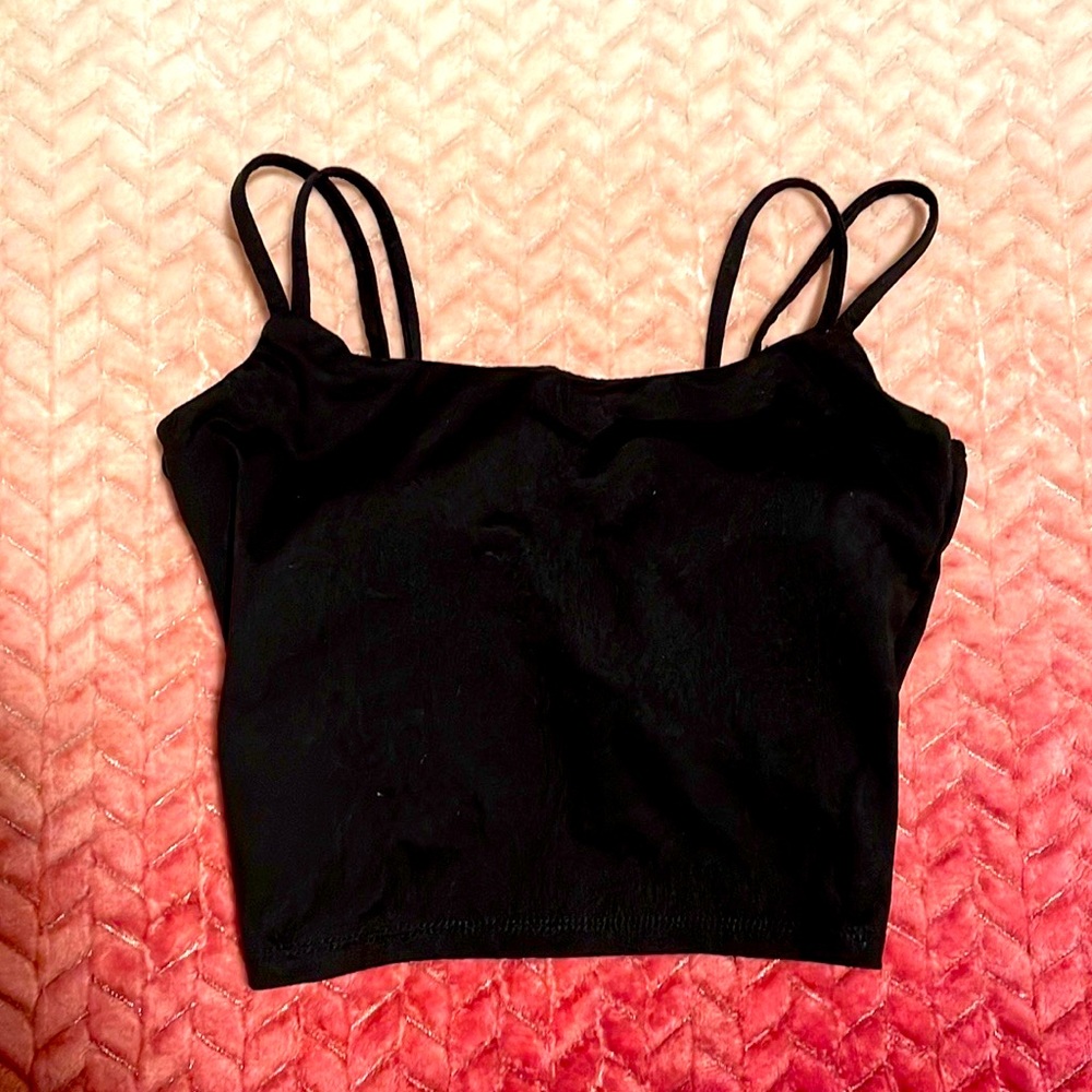 Halara Double Straps Backless Twisted Workout Cropped Tank Top